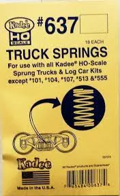 # 637 FOR ALL KADEE BOGIES EXEPT #513 & # 555 Truck Springs (bogies) (18) KADEE
