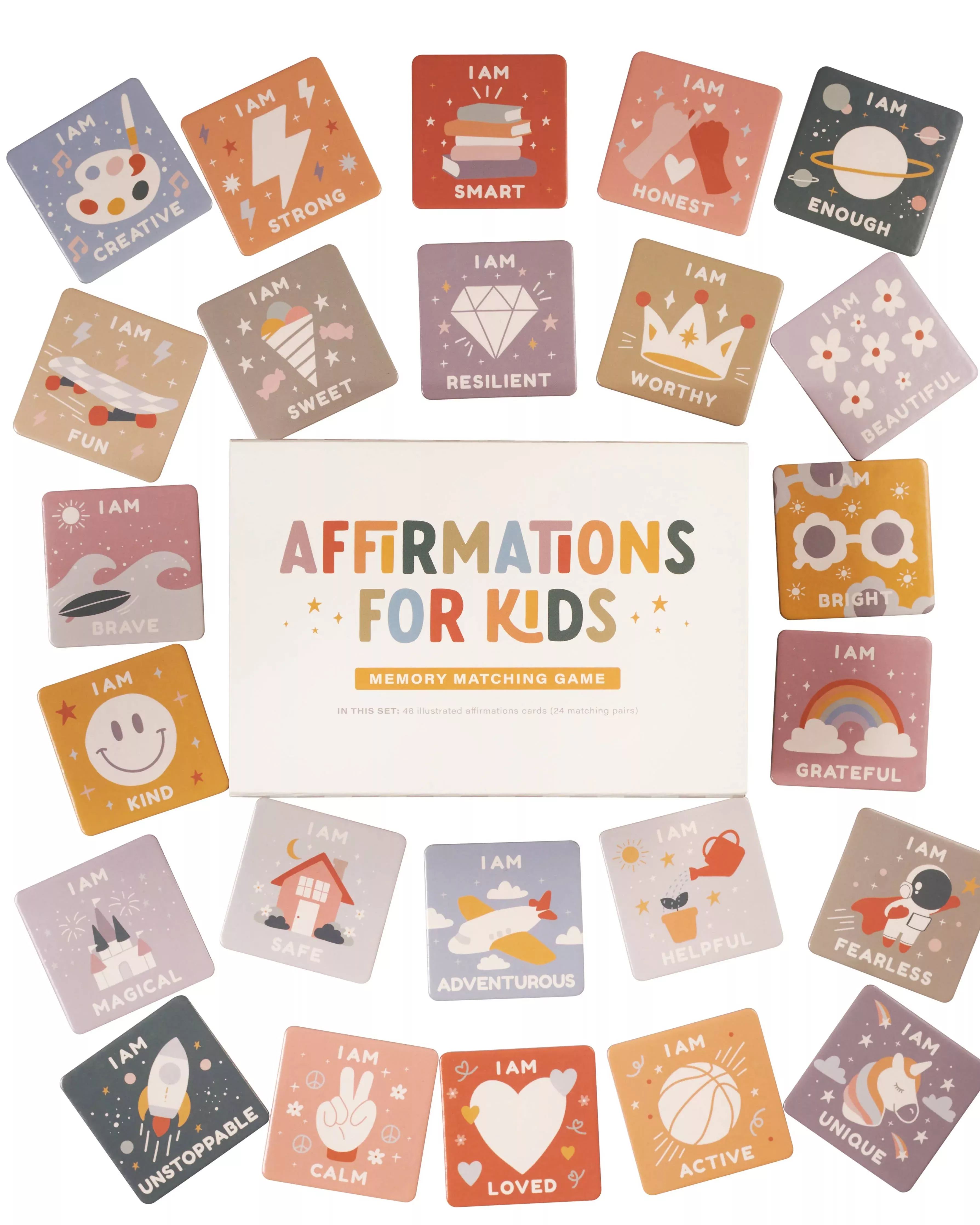 affirmations-kids-memory-matching-game Affirmations for Kids Memory Matching Game