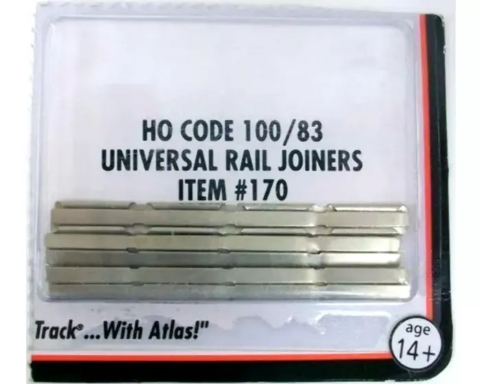 atlas-170-ho-scale-code-100-83-universal-rail-joiners Atlas 170 HO Scale, Code 100/83 Universal Rail Joiners