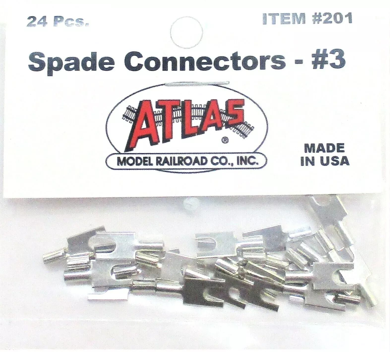 atlas-201-3-spade-tongue-solderless-connectors-24pcs Atlas 201 #3 Spade Tongue Solderless Connectors - 24pcs