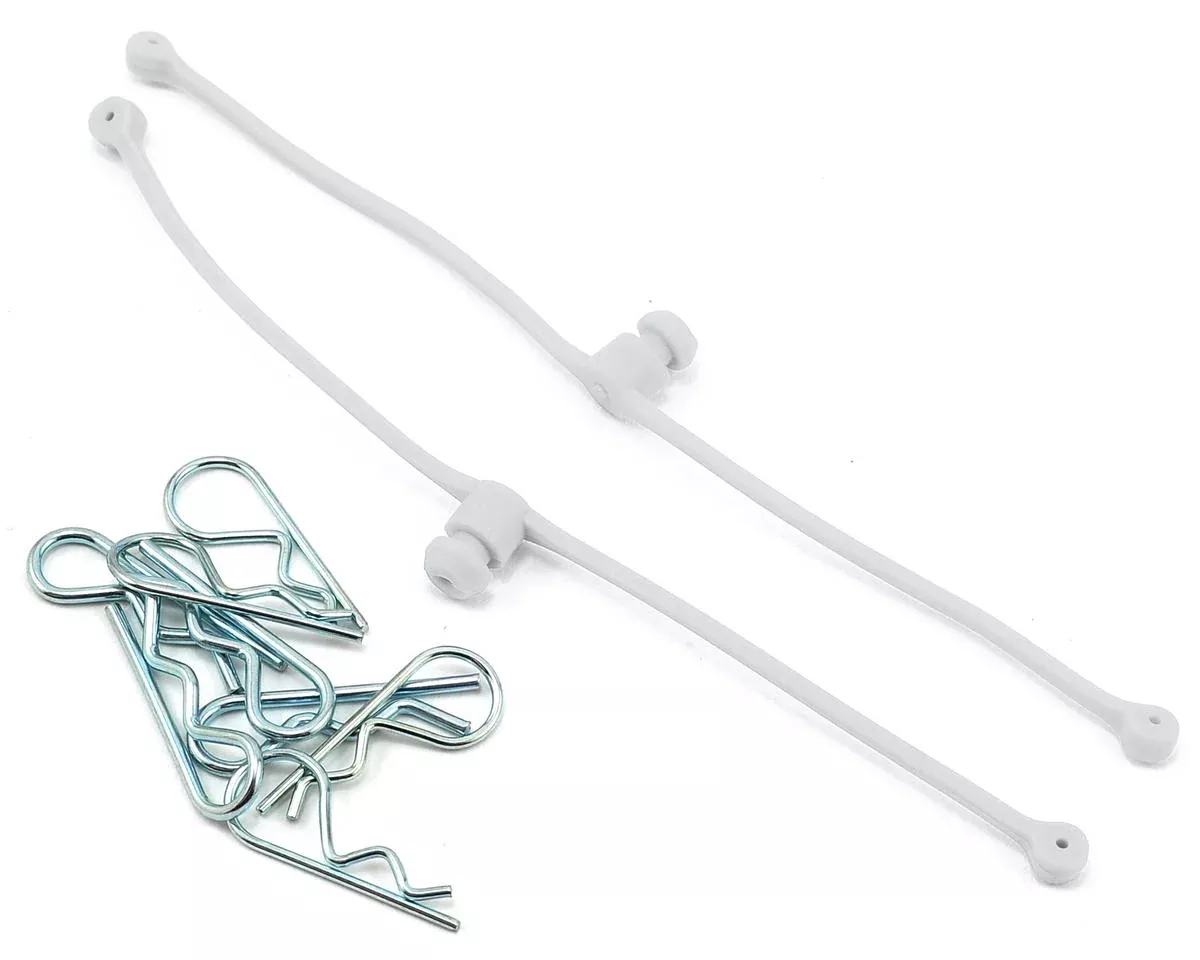 dubro-body-klip-retainers-w-body-clips-white DuBro Body Klip Retainers w/Body Clips (White)