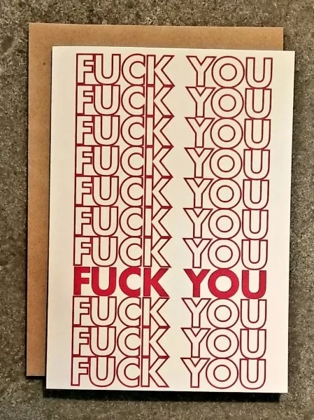 Fuck You Greeting Card