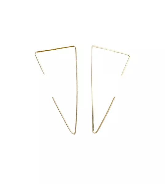 hammered-triangle-threader-earrings Hammered Triangle Threader Earrings