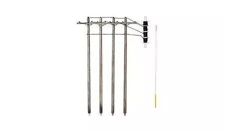 woodland-scenics-us2280-o-scale-utility-system-pre-wired-poles-single-crossbar Woodland Scenics US2280 O Scale Utility System Pre-Wired Poles (Single Crossbar)
