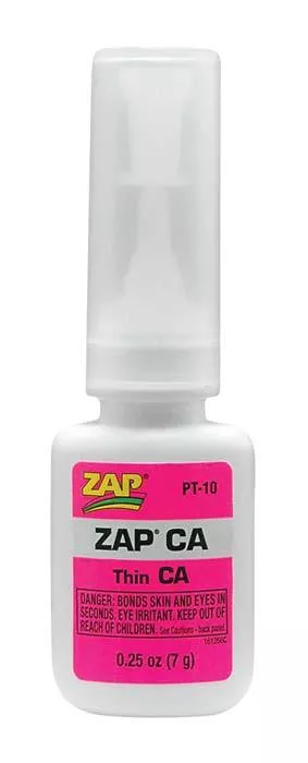 zap-pt10-adhesives-ca-glue-thin-1-4-oz-bottle Zap PT10 Adhesives CA Glue Thin 1/4 oz Bottle