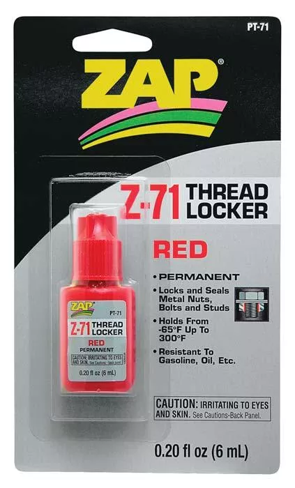 zap-pt71-adhesives-red-z-71-thread-locker-20-oz Zap PT71 Adhesives Red Z-71 Thread Locker .20 oz